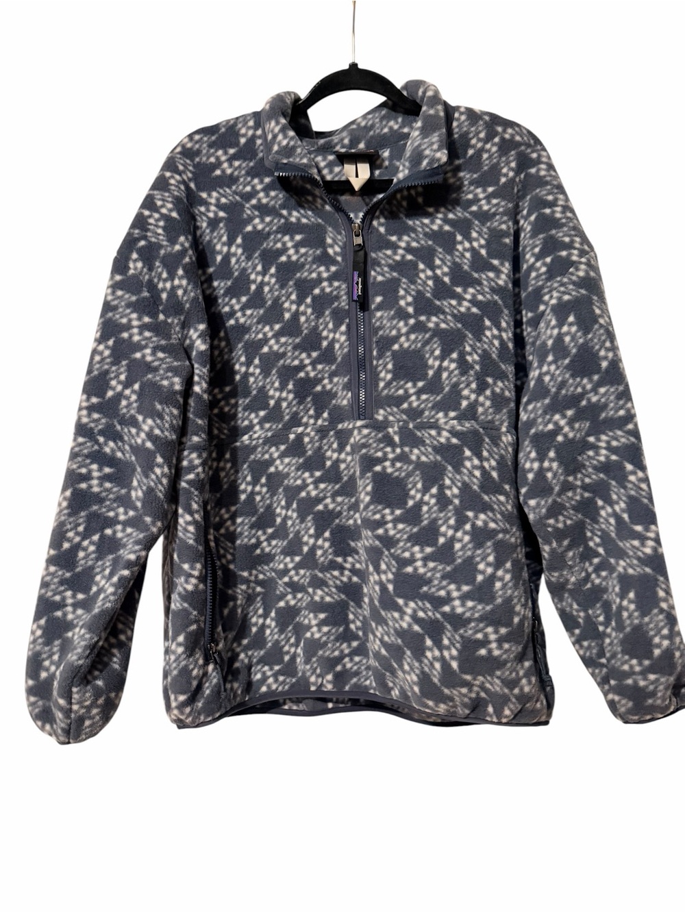 Patagonia Gray Patterned Half-Zip Ski Fleece Jacket